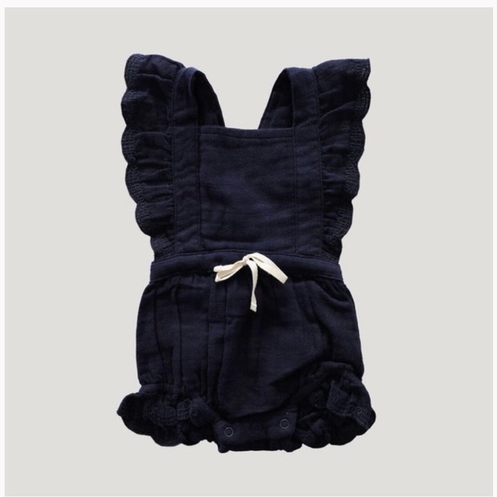 JAMIE KAY Organic Cotton Muslin Evie Playsuit - Peacock